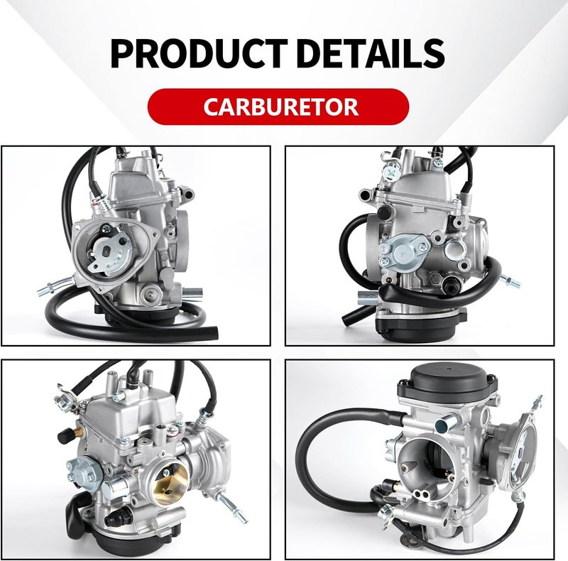 YDO YFM400 Carburetor Fits for Yamaha 2000-2006 Big Bear YFM 400,Kodiak 400,2007-2010 Wolverine 450,2007-2014 Grizzly 350 450 ATV with Air Fuel Filter - Image 5